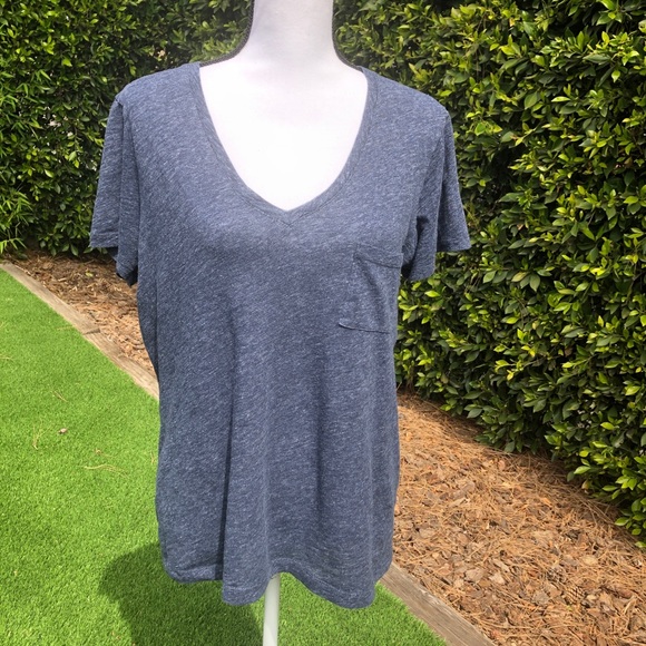 Madewell Tops - Madewell Dark Blue V-Neck T-Shirt